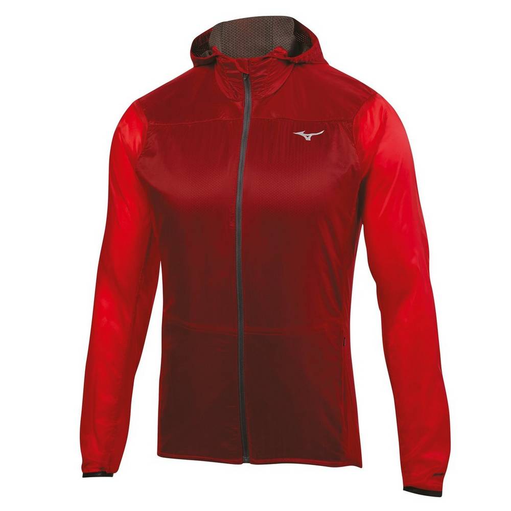 Mizuno Breath Thermo Hoody - Erkek Mont - Kırmızı Türkiye (TKXHNR-927)